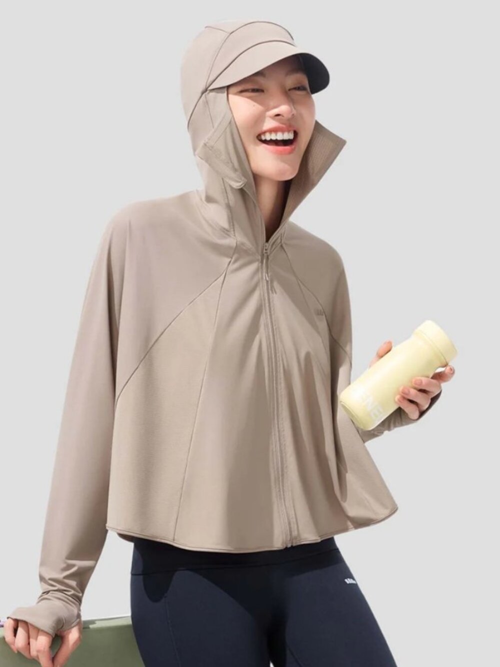 Beneunder Women's Horizon - Women's Full-Coverage Cropped Sun Hoodie UPF2000+